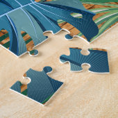 Tropisch patroon van Porch Party Legpuzzel (Zijkant)