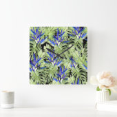 Tropisch patroon vierkante klok (Huis)