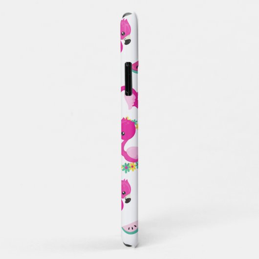 Tropisch patroon, vlamingos, watermeloenen, bloeme Case-Mate iPhone case (Achterkant/rechts)