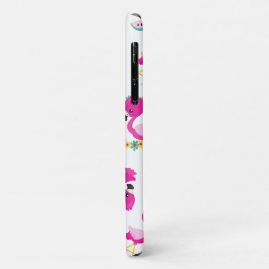 Tropisch patroon, vlamingos, watermeloenen, bloeme Case-Mate iPhone case (Achterkant/links)