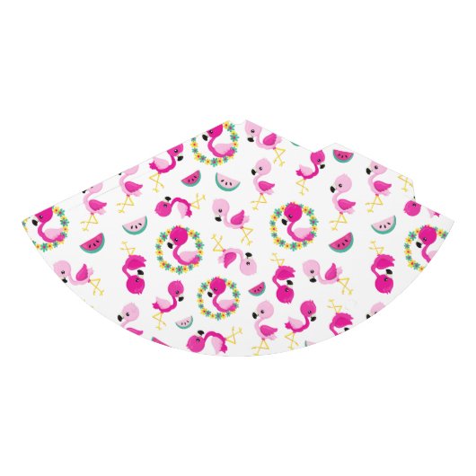 Tropisch patroon, vlamingos, watermeloenen, bloeme feesthoedjes (Voorkant)