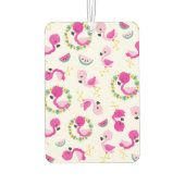 Tropisch patroon, vlamingos, watermeloenen, bloeme luchtverfrisser (Achterkant)