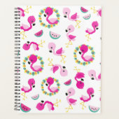 Tropisch patroon, vlamingos, watermeloenen, bloeme planner (Voorkant)
