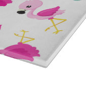 Tropisch patroon, vlamingos, watermeloenen, bloeme snijplank (Hoek)