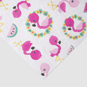 Tropisch patroon, vlamingos, watermeloenen, bloeme tissuepapier (Detail)