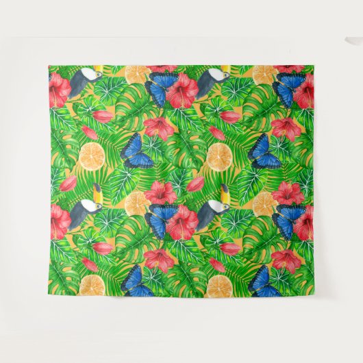 Tropisch patroon wandkleed (Voorkant (horizontaal))