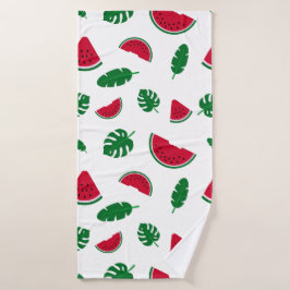 tropisch patroon, watermeloen patroon, tropische z badhanddoek