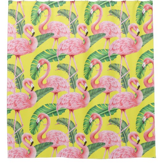 Tropisch patroongordijn douchegordijn (Voorkant)