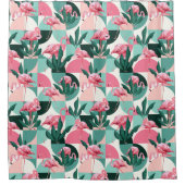 Tropisch patroongordijn douchegordijn (Voorkant)