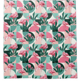 Tropisch patroongordijn douchegordijn