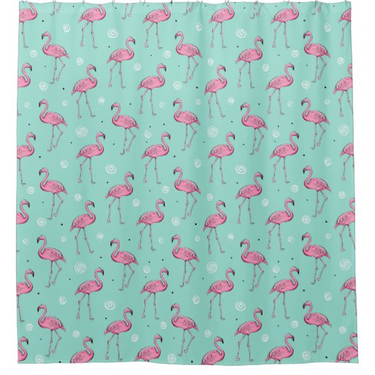 Tropisch patroongordijn douchegordijn (Voorkant)