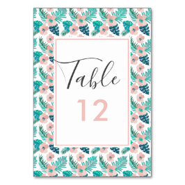 Tropisch Peach roze Floral Hawaiian Beach Weddensc Kaart