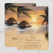 Tropisch pensioen met zonsondergang kaart (Voorkant / Achterkant)
