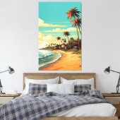 Tropisch percanvas afdrukken (Insitu (Slaapkamer))