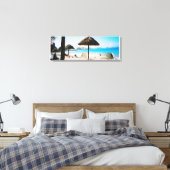Tropisch percanvas afdrukken (Insitu (Slaapkamer))