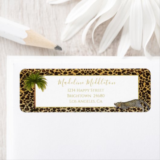 Tropisch persoonlijk etiket (Insitu)