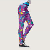 Tropisch Pickleball, magenta Leggings (Rechts)