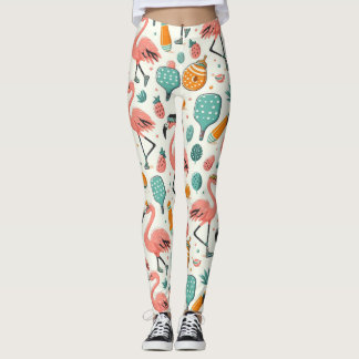 Tropisch pickleball spelen leggings