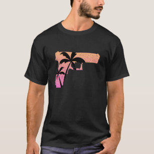 Tropisch Pistool Vuurarm Beach Cute Hawaiian Aloha T-shirt