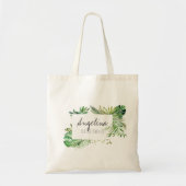 Tropisch Plam Leaf Bridesmaid Tote Bag (Voorkant)