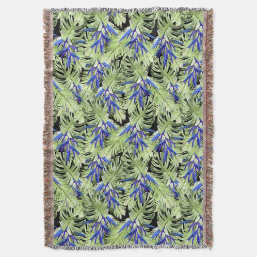 Tropisch plant 2 . deken (Voorkant Verticaal)