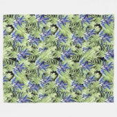 Tropisch plant 2 deken (Voorkant (Horizontaal))