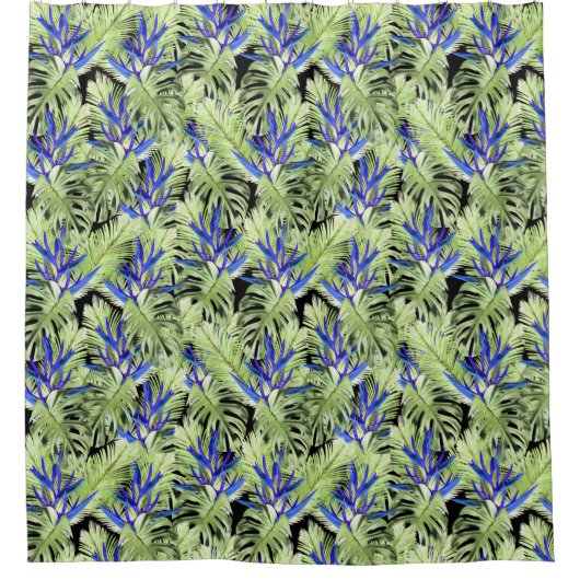 Tropisch plant 2 douchegordijn (Voorkant)