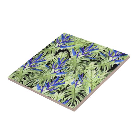 Tropisch plant 2 . tegeltje (Zijkant)