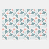 Tropisch plant- en bloemmotief inpakpapier vel (Voorkant 3)