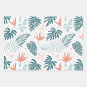 Tropisch plant- en bloemmotief inpakpapier vel (Voorkant)