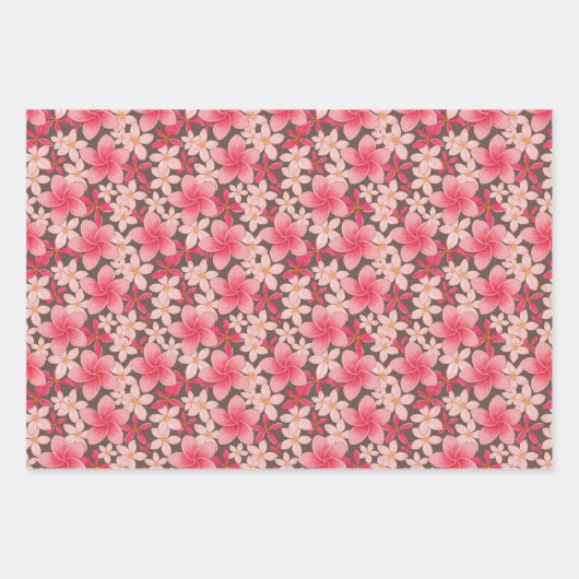 Tropisch plant- en bloemmotief inpakpapier vel (Voorkant 3)