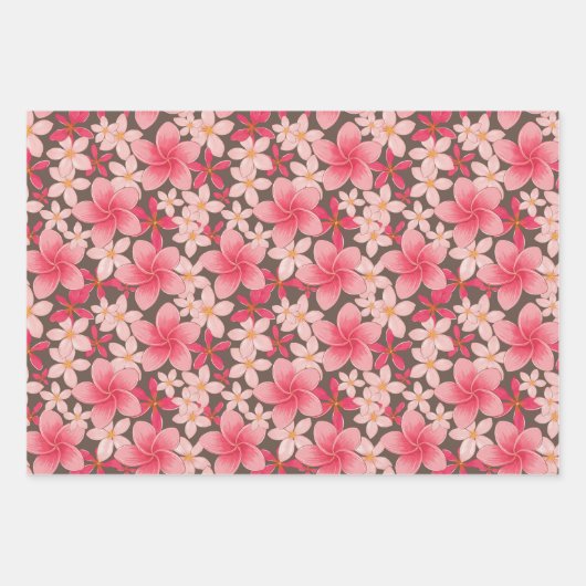 Tropisch plant- en bloemmotief inpakpapier vel (Voorkant 2)