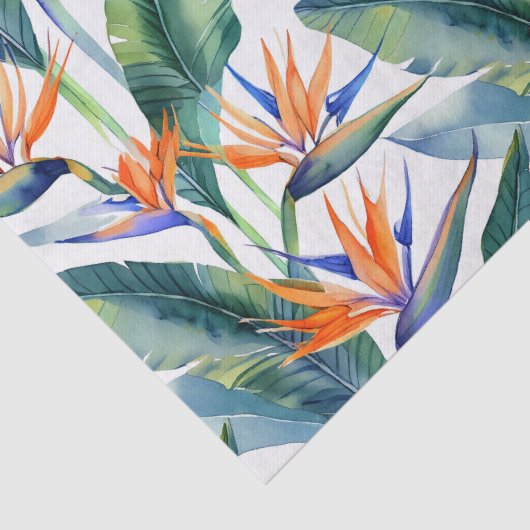 Tropisch plant- en bloemmotief tissuepapier (Detail)