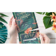 Tropisch Plant met bladerdak Gold Lijst Weddenscha