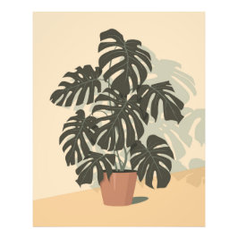 Tropisch Plant. Monstera Foto Afdruk
