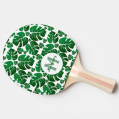 Tropisch Plant Monstera Leaves Monogramed Tafeltennisbatje (Zijkant)