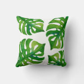 Tropisch plant verlaat waterverf deuropenkussen kussen (Achterkant)