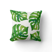 Tropisch plant verlaat waterverf deuropenkussen