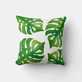 Tropisch plant verlaat waterverf deuropenkussen kussen