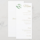 Tropisch Plantblad Huwelijksmenu Menu (Voorkant / Achterkant)