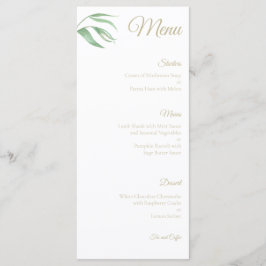 Tropisch Plantblad Huwelijksmenu Menu