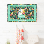 Tropisch Plezier: Vier de Perfecte 2e Verjaardag Spandoek (Insitu)