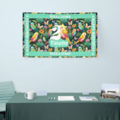 Tropisch Plezier: Vier de Perfecte 2e Verjaardag Spandoek (Beurs)