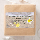 Tropisch Plumeria Beach Etiket (Insitu)