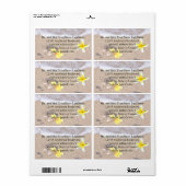 Tropisch Plumeria Beach Etiket (Full Sheet)