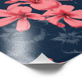 Tropisch Plumeria Bloemenpatroon Foto Afdruk (Hoek)