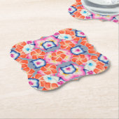 Tropisch Plumeria Flowers X Patroon Kartonnen Onderzetters (Gekanteld)