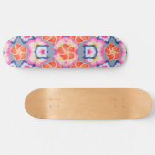 Tropisch Plumeria Flowers X Patroon Persoonlijk Skateboard (Horizontaal)
