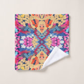 Tropisch Plumeria Spotted Flowers Tegel Pattern Bad Handdoek (Wasdoekje)