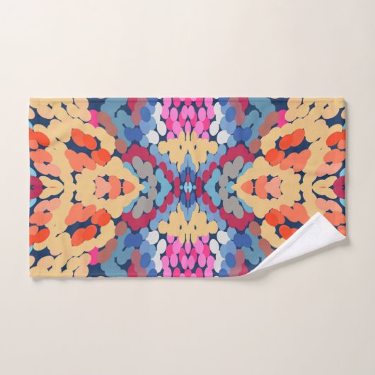 Tropisch Plumeria Spotted Flowers Tegel Pattern Bad Handdoek (Handdoek)